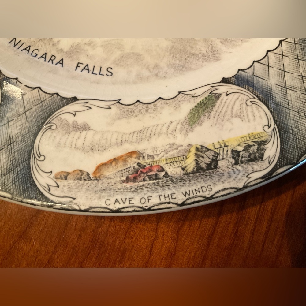Staffordshire Niagara Falls Plate - Picture 9 of 14